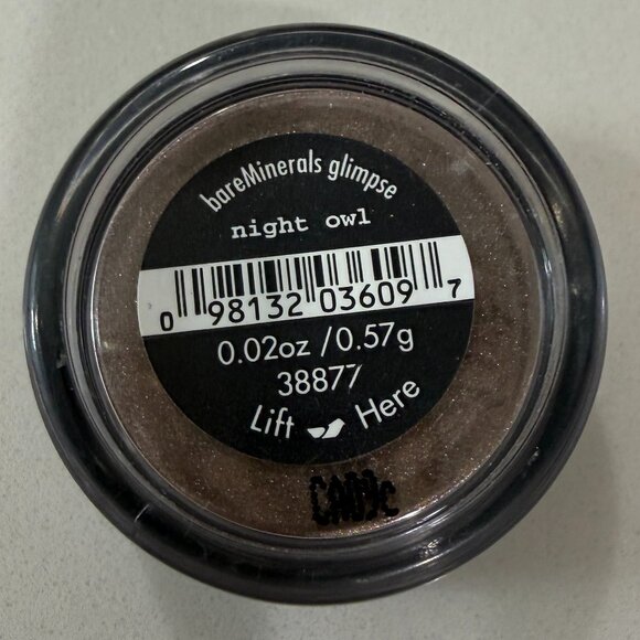 bareMinerals NIGHT OWL Eyeshadow Brown Grey Loose Mineral 57 g / .02 oz NWT - Picture 1 of 3